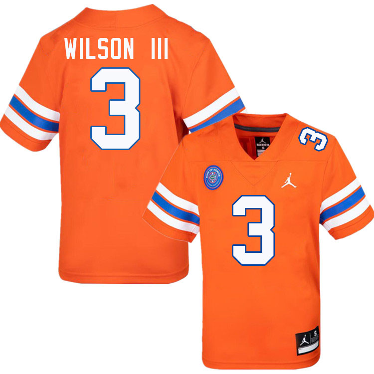 Eugene Wilson III Florida Jersey,Florida Gators #3 Eugene Wilson III Jersey Youth-Throwback Orange